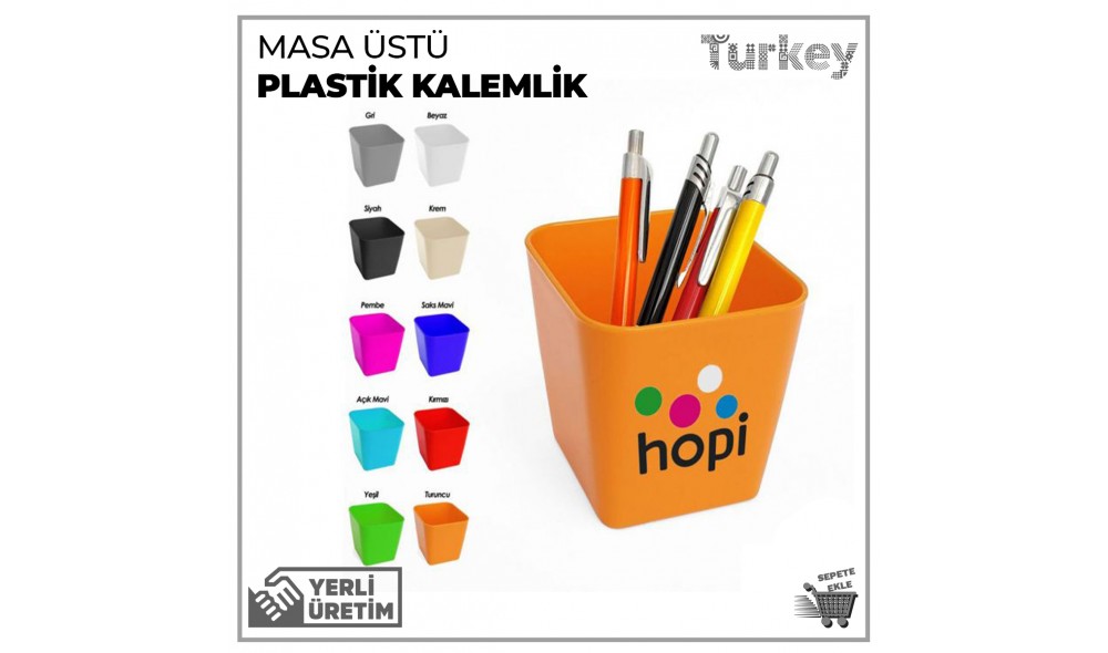 Köşeli Plastik Kalemlik